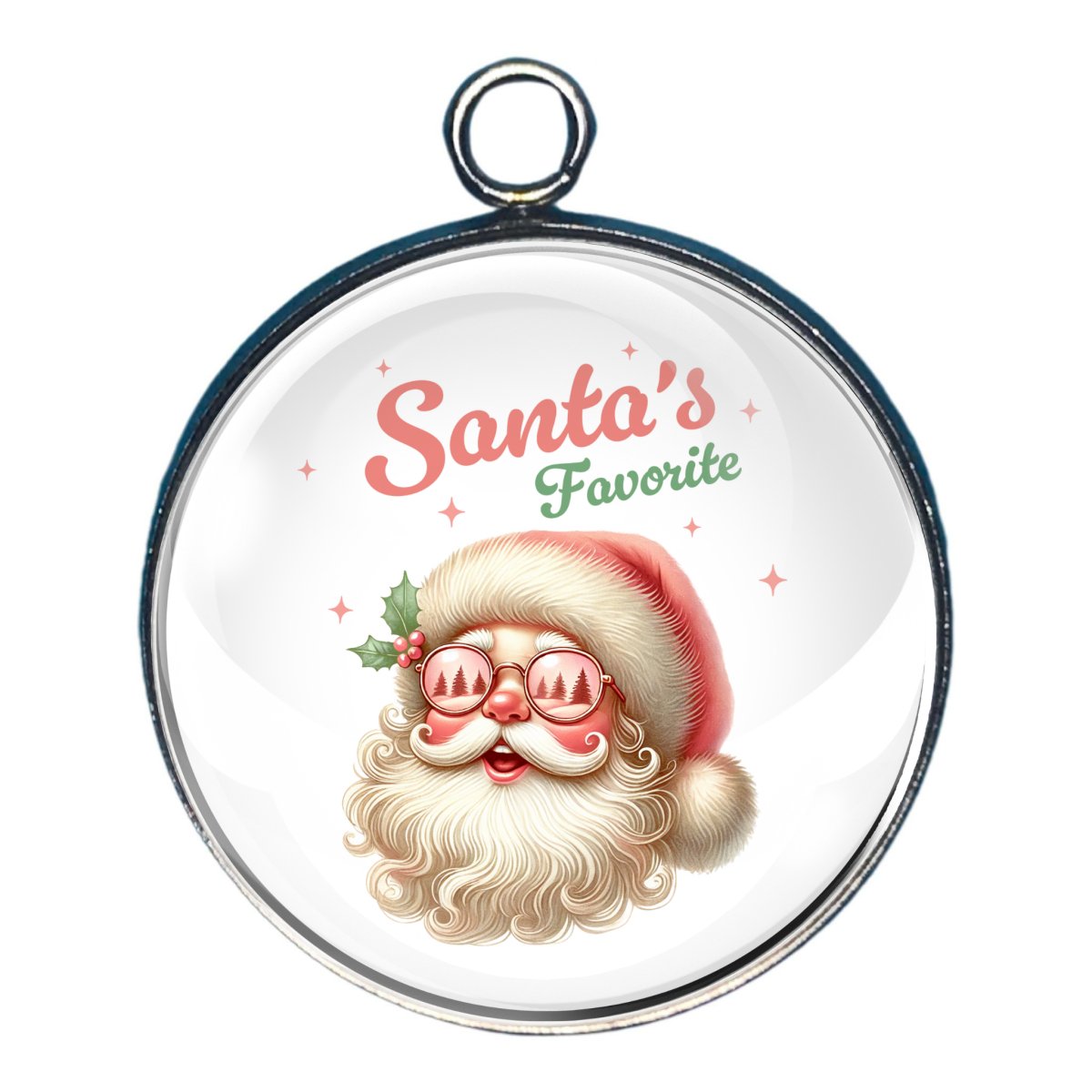 Tis The Season Glass Cabochon Charms