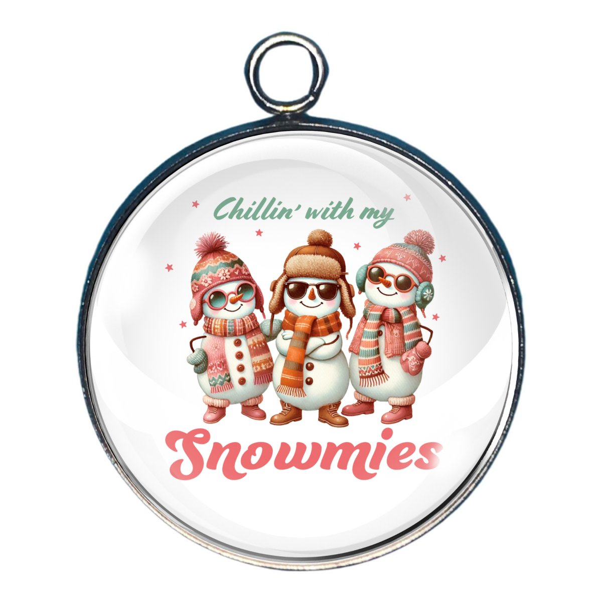 Tis The Season Glass Cabochon Charms