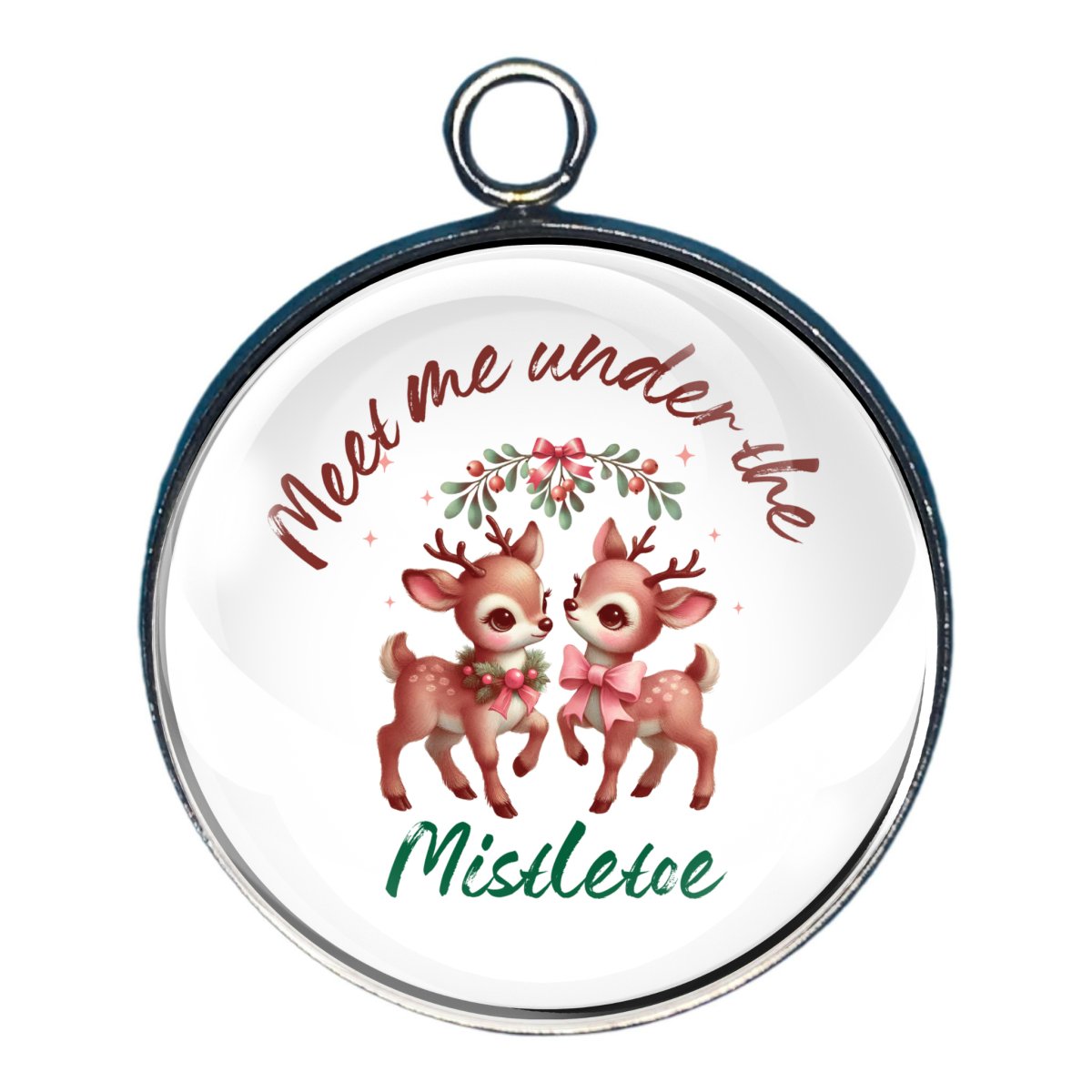 Tis The Season Glass Cabochon Charms