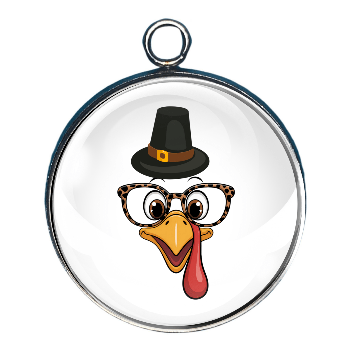 Pilgrim turkey with glasses charm