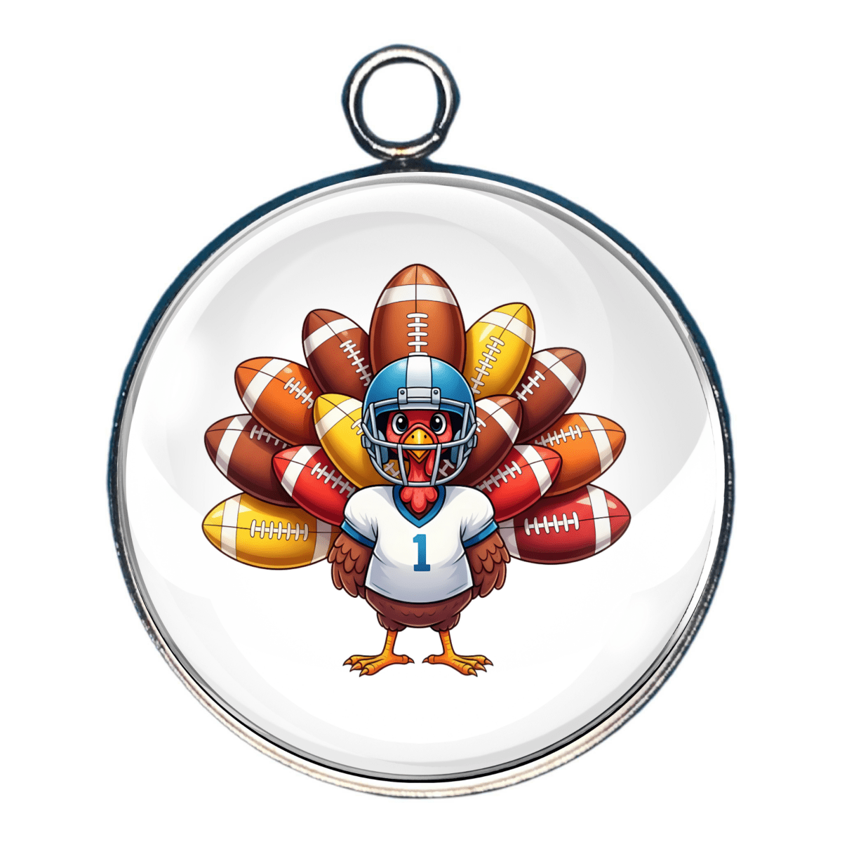 Football turkey Thanksgiving charm