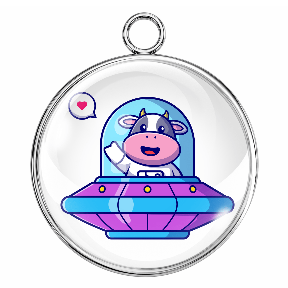 UFO'S & Aliens Glass Cabochon Charms –  Extraterrestrial Charm Pendants for Crafts & Jewelry