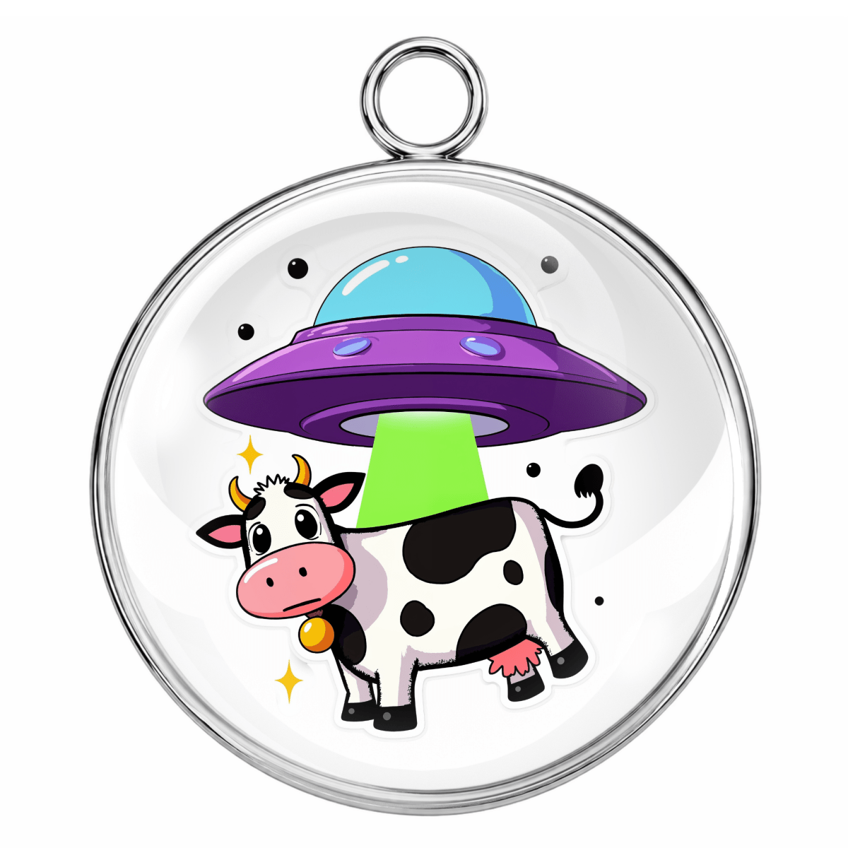 UFO'S & Aliens Glass Cabochon Charms –  Extraterrestrial Charm Pendants for Crafts & Jewelry