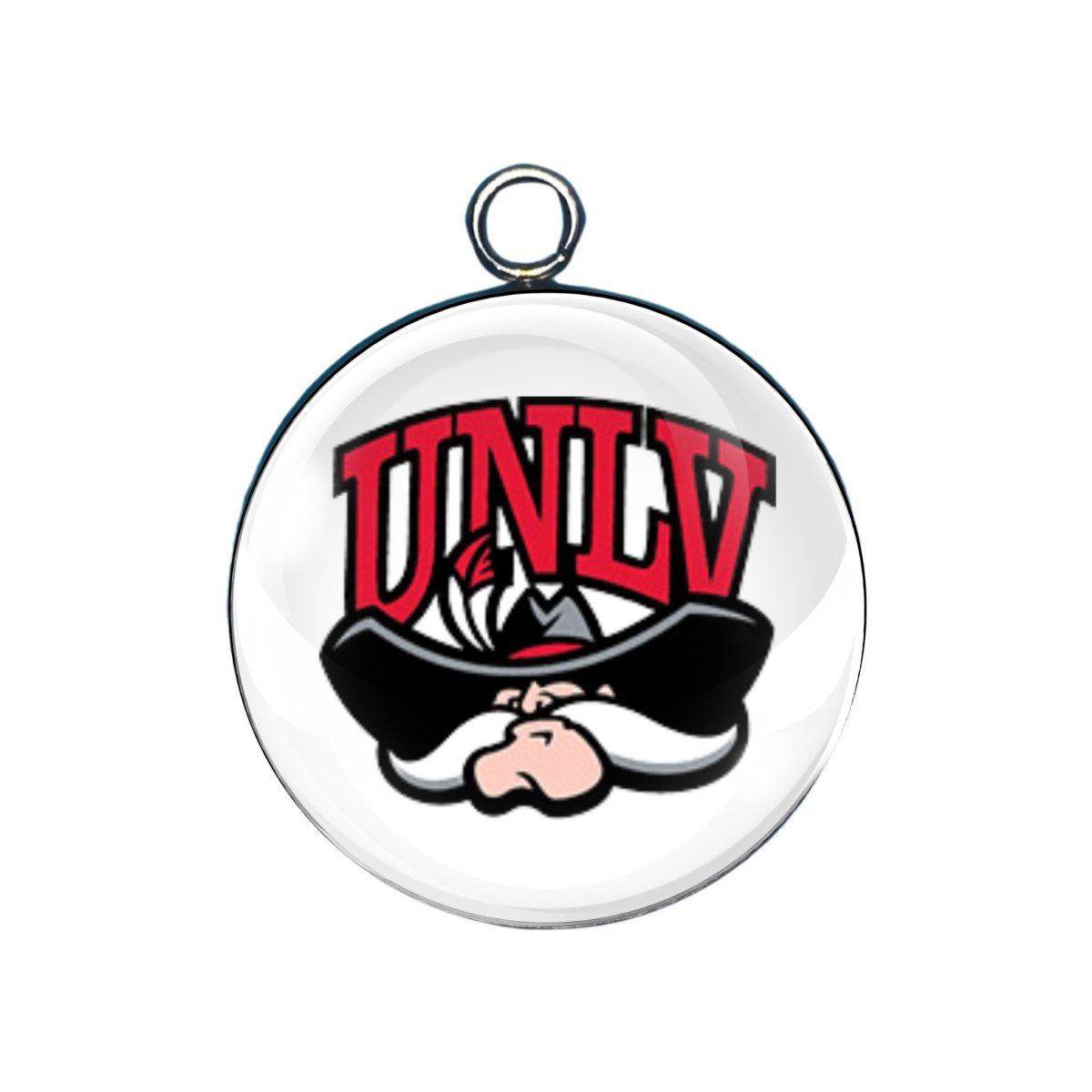 UNLV Rebel glass cabochon charm