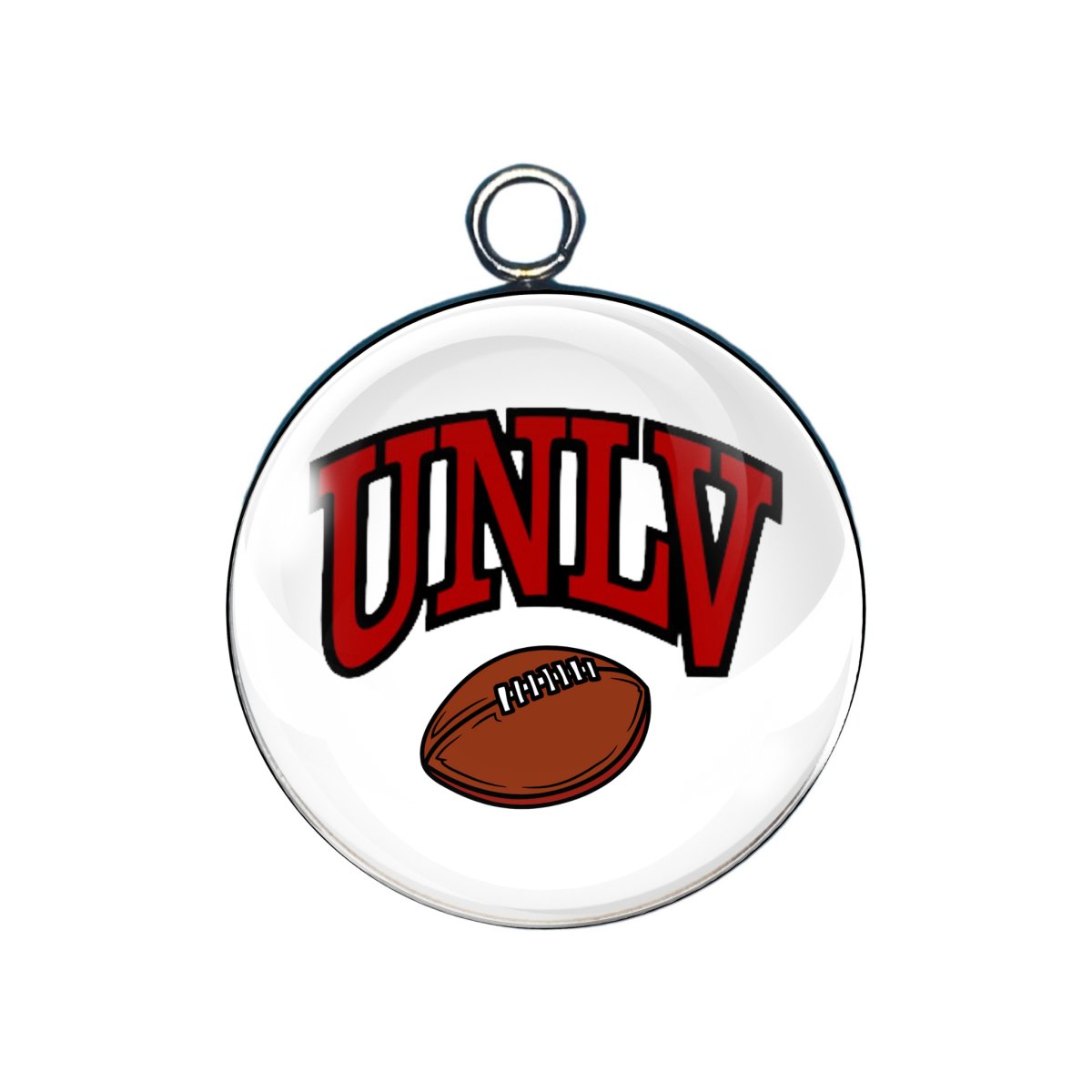 UNLV Rebel glass cabochon charm