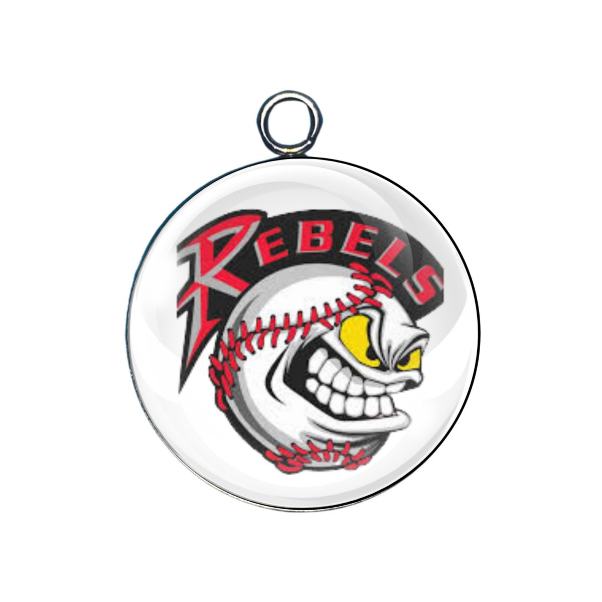 UNLV Rebel glass cabochon charm