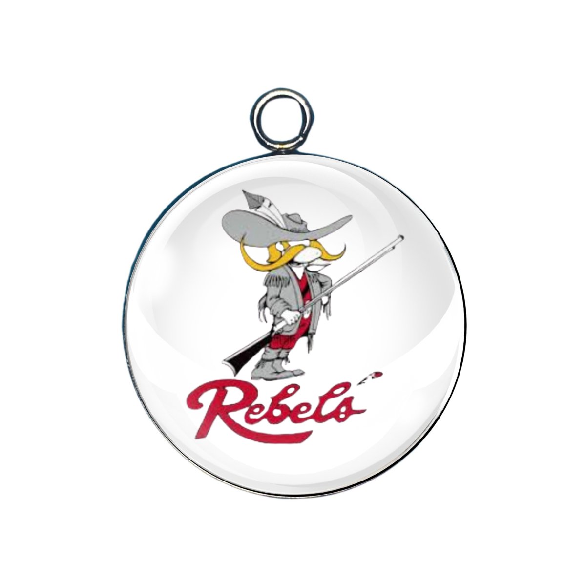 UNLV Rebel glass cabochon charm