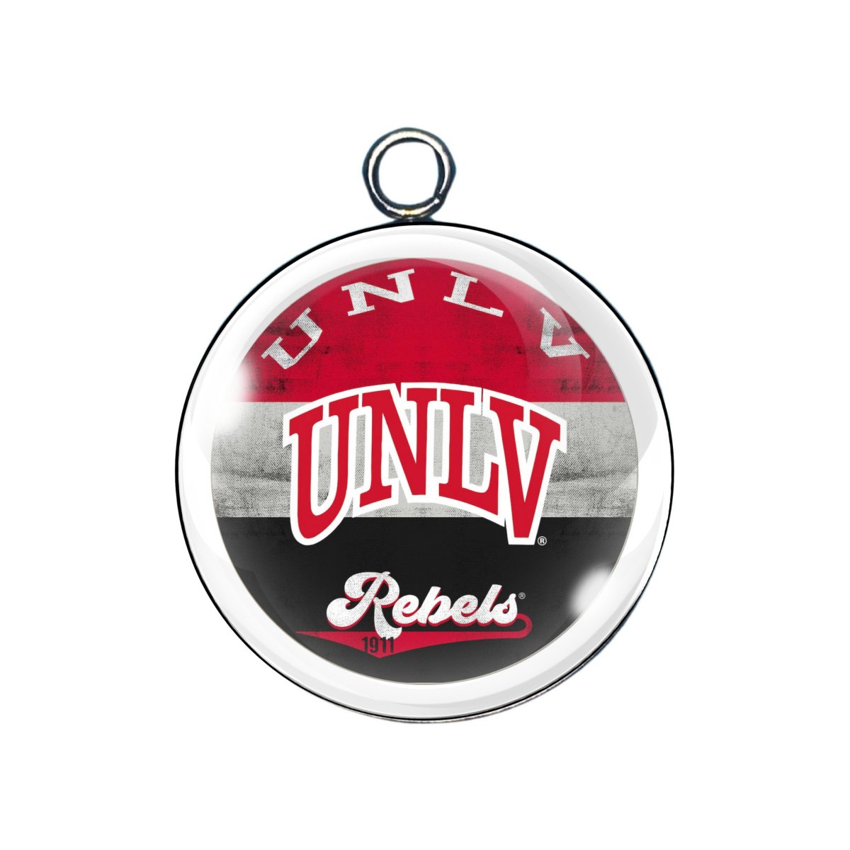 UNLV Rebel glass cabochon charm