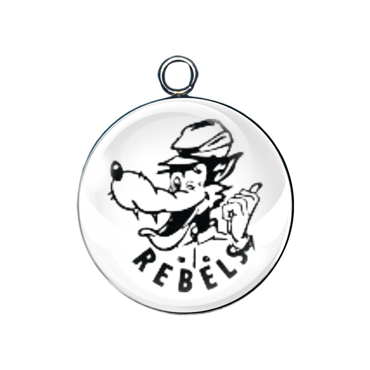 UNLV Rebel glass cabochon charm