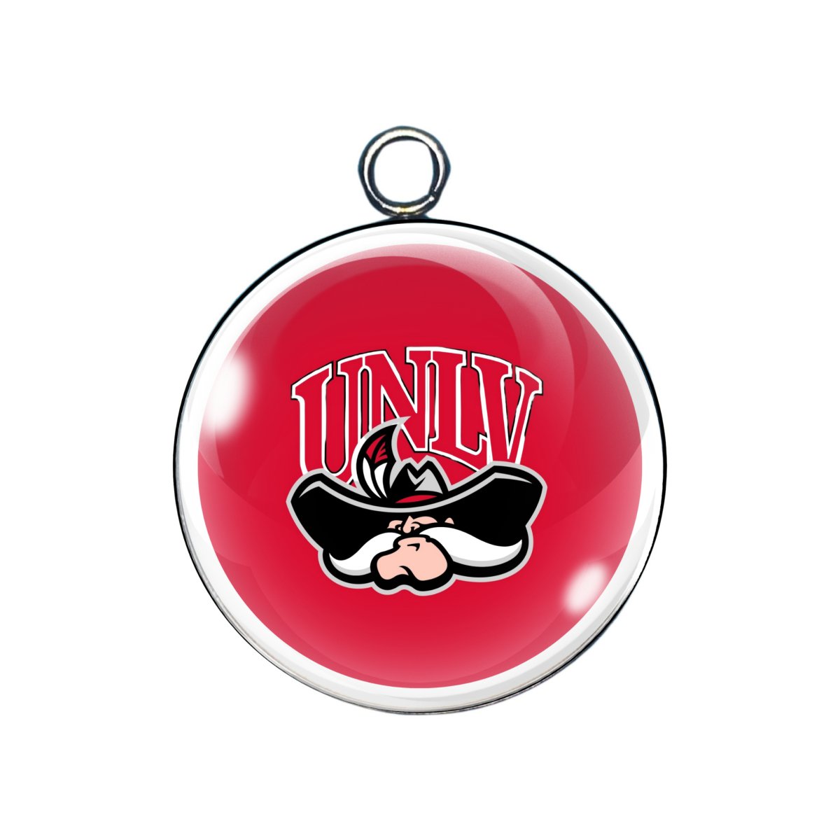 UNLV Rebel glass cabochon charm