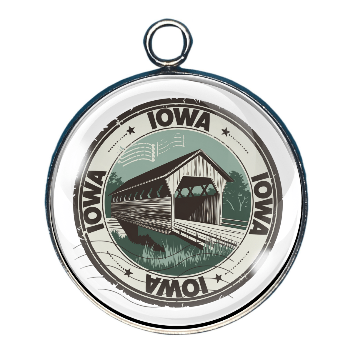 USA State Travel Charms, 50 Vintage State Stamp Collection Charms