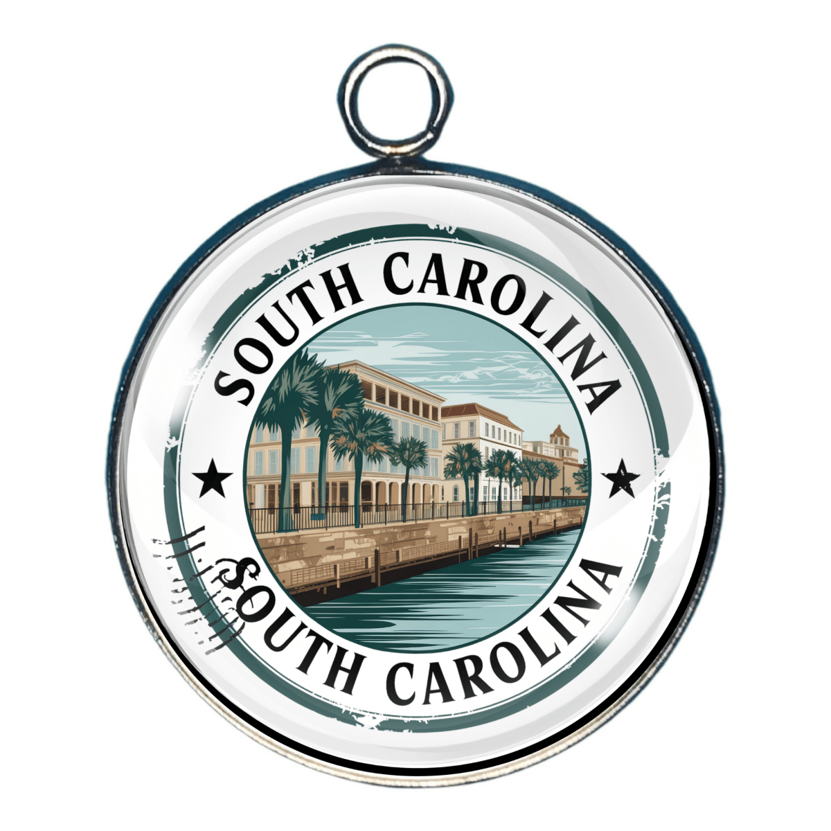 USA State Travel Charms, 50 Vintage State Stamp Collection Charms