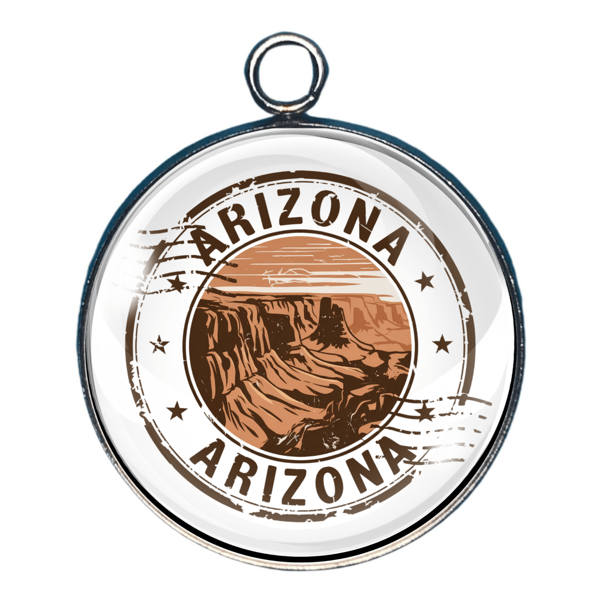 USA State Travel Charms, 50 Vintage State Stamp Collection Charms
