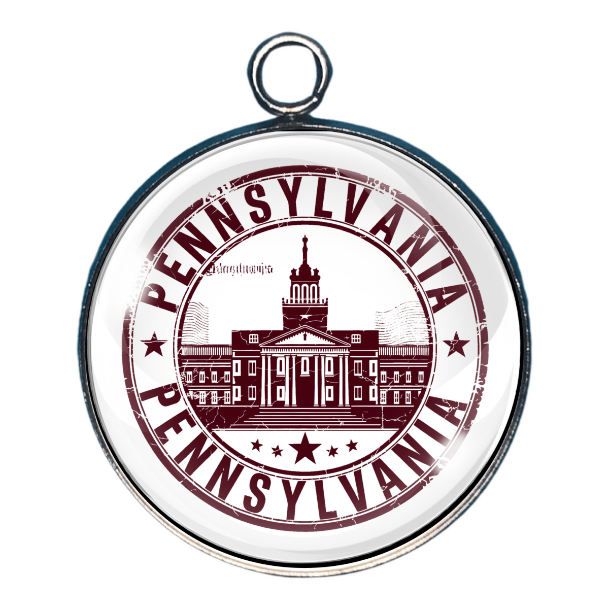 USA State Travel Charms, 50 Vintage State Stamp Collection Charms