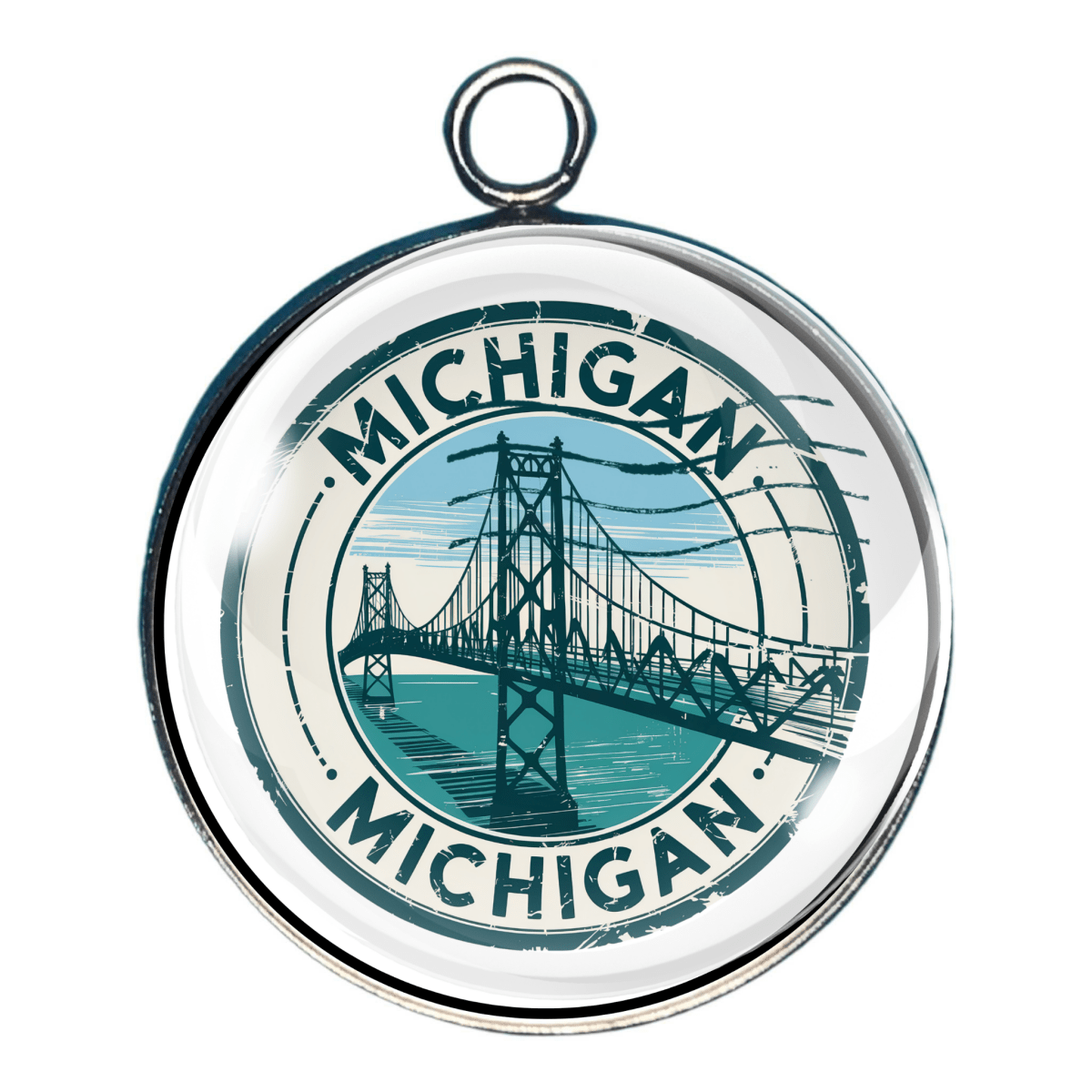 USA State Travel Charms, 50 Vintage State Stamp Collection Charms