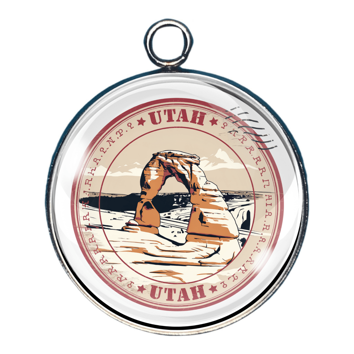 USA State Travel Charms, 50 Vintage State Stamp Collection Charms