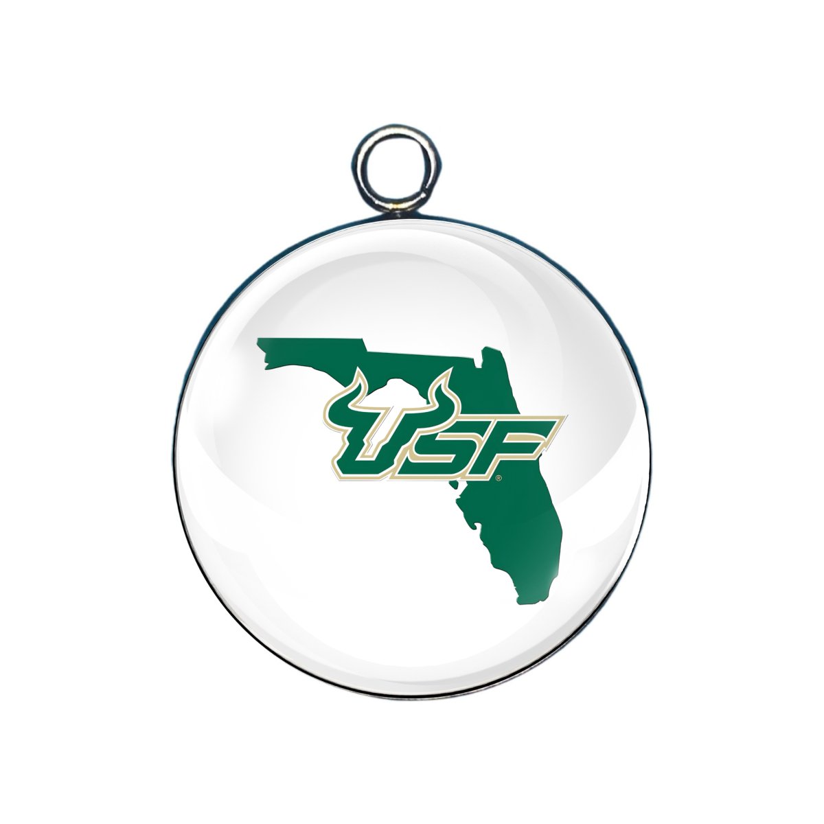 USF glass cabochon charm