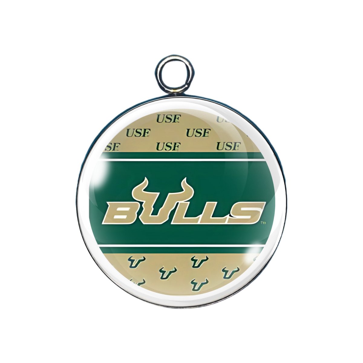 USF glass cabochon charm