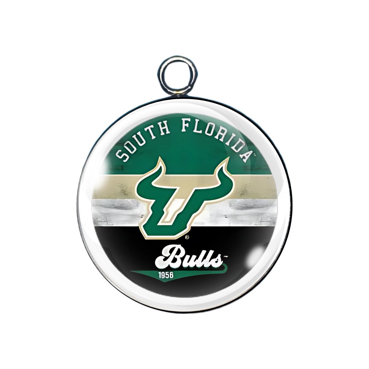 USF glass cabochon charm