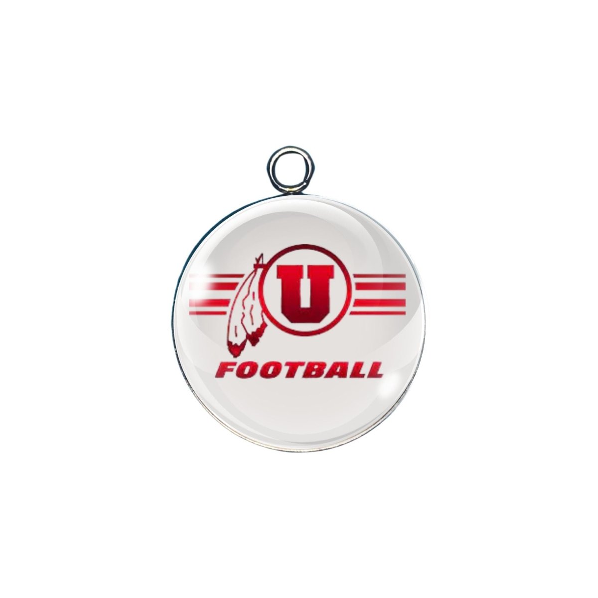 Utah Utes glass cabochon charm