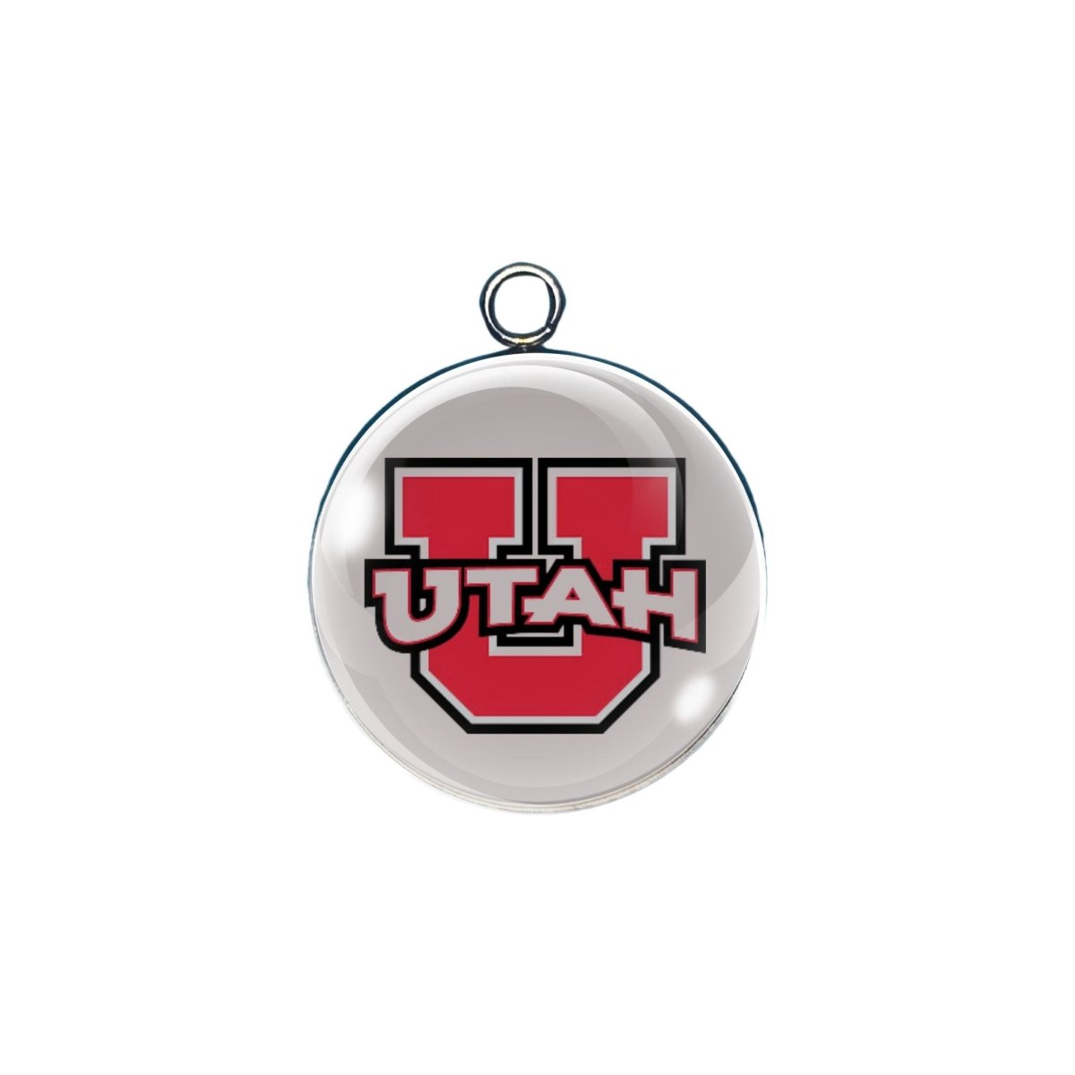 Utah Utes glass cabochon charm