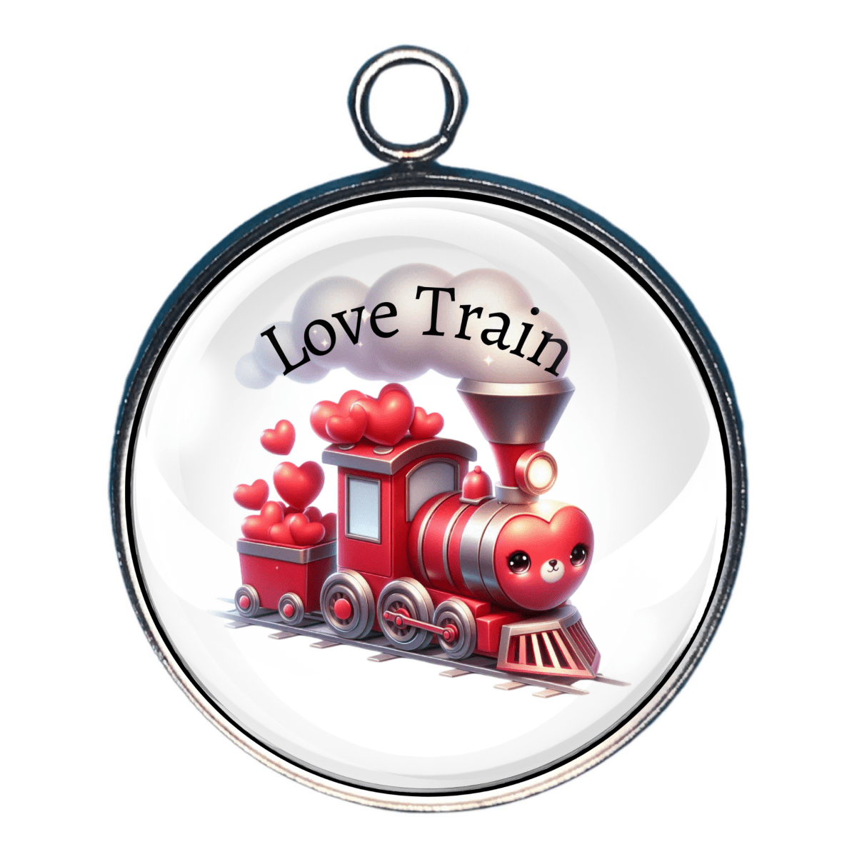 Valentines Day Glass Cabochon Charms