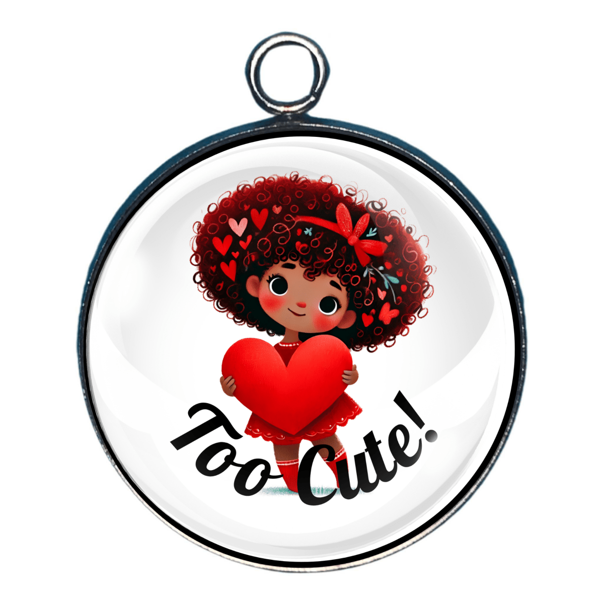 Valentines Day Glass Cabochon Charms