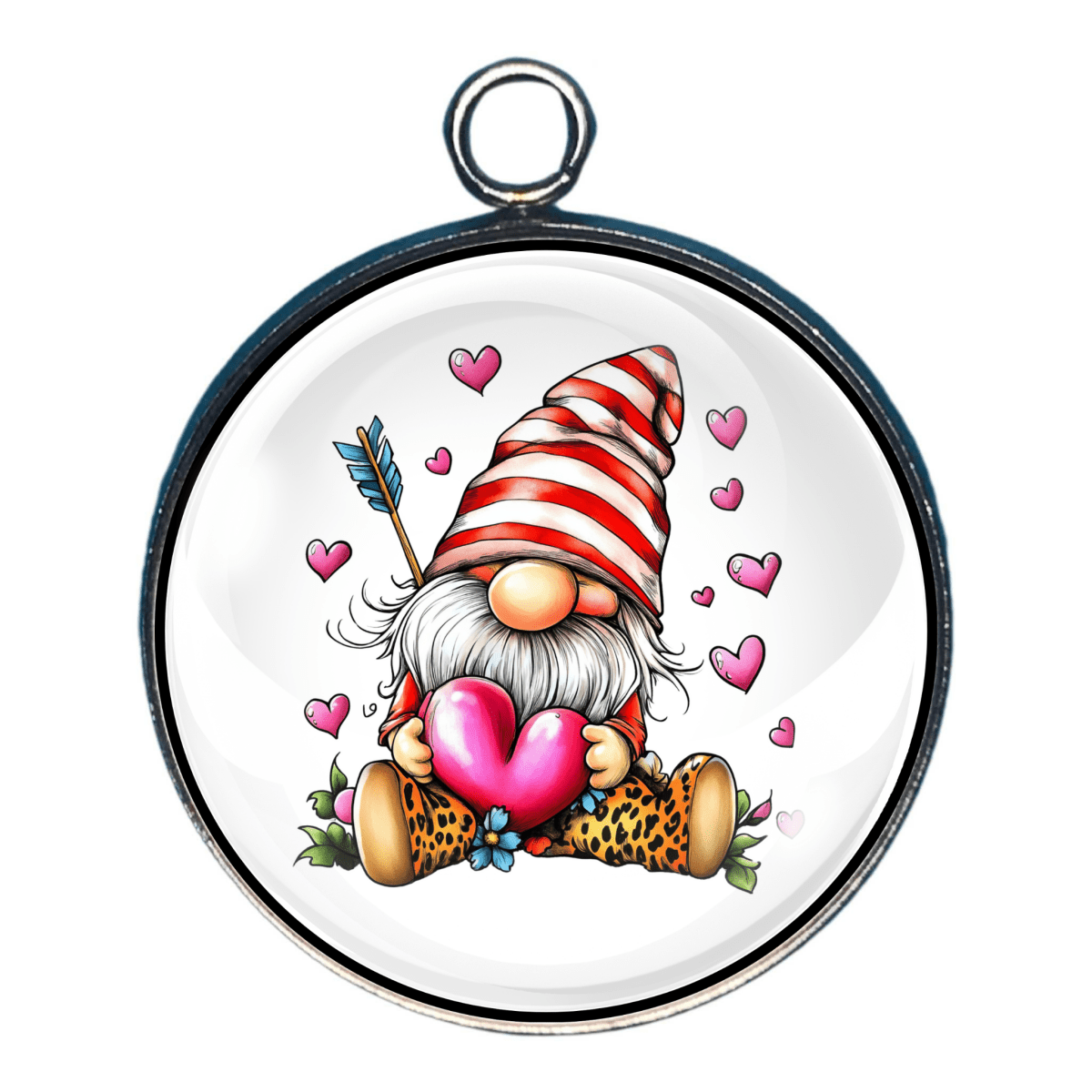 Valentines Day Glass Cabochon Charms