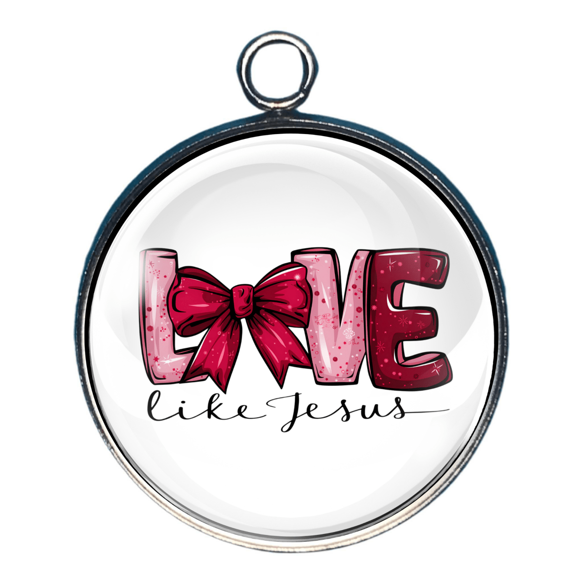 Valentines Day Glass Cabochon Charms