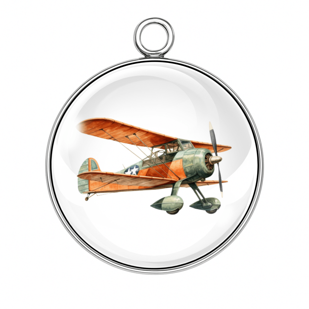 Style #2 – Tan and green weathered biplane with orange wings