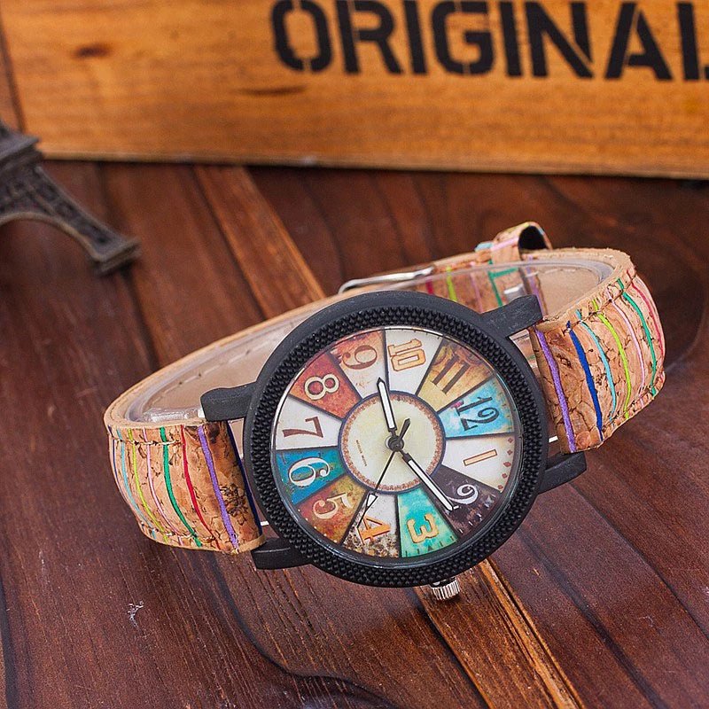 Vintage-Inspired Colorful Quartz Watch – A Unique Timepiece