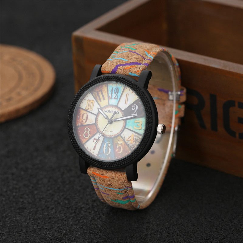 Vintage-Inspired Colorful Quartz Watch – A Unique Timepiece