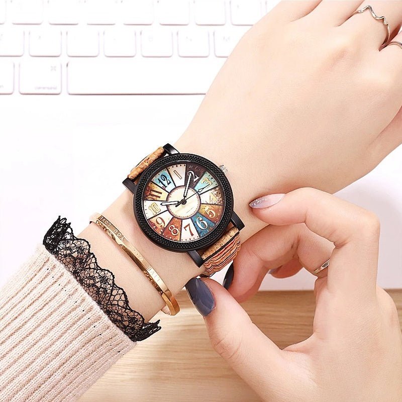 Vintage-Inspired Colorful Quartz Watch – A Unique Timepiece