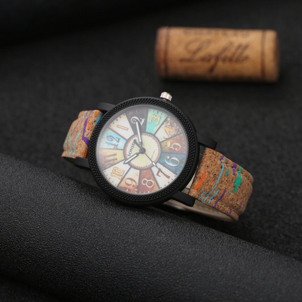 Vintage-Inspired Colorful Quartz Watch – A Unique Timepiece