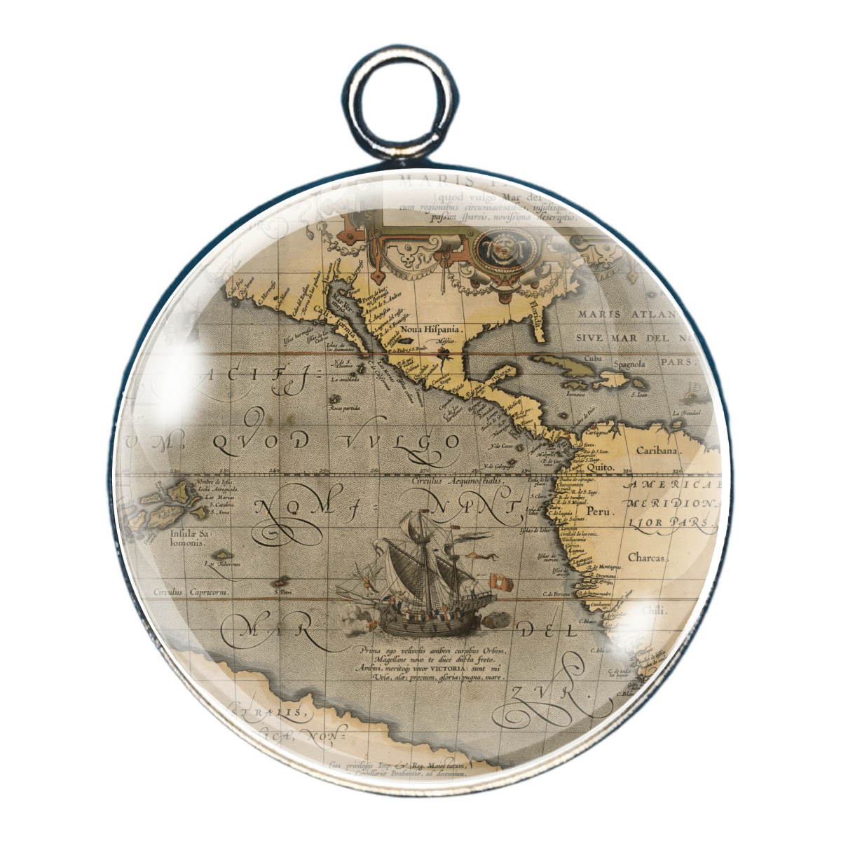 Vintage Map Charms