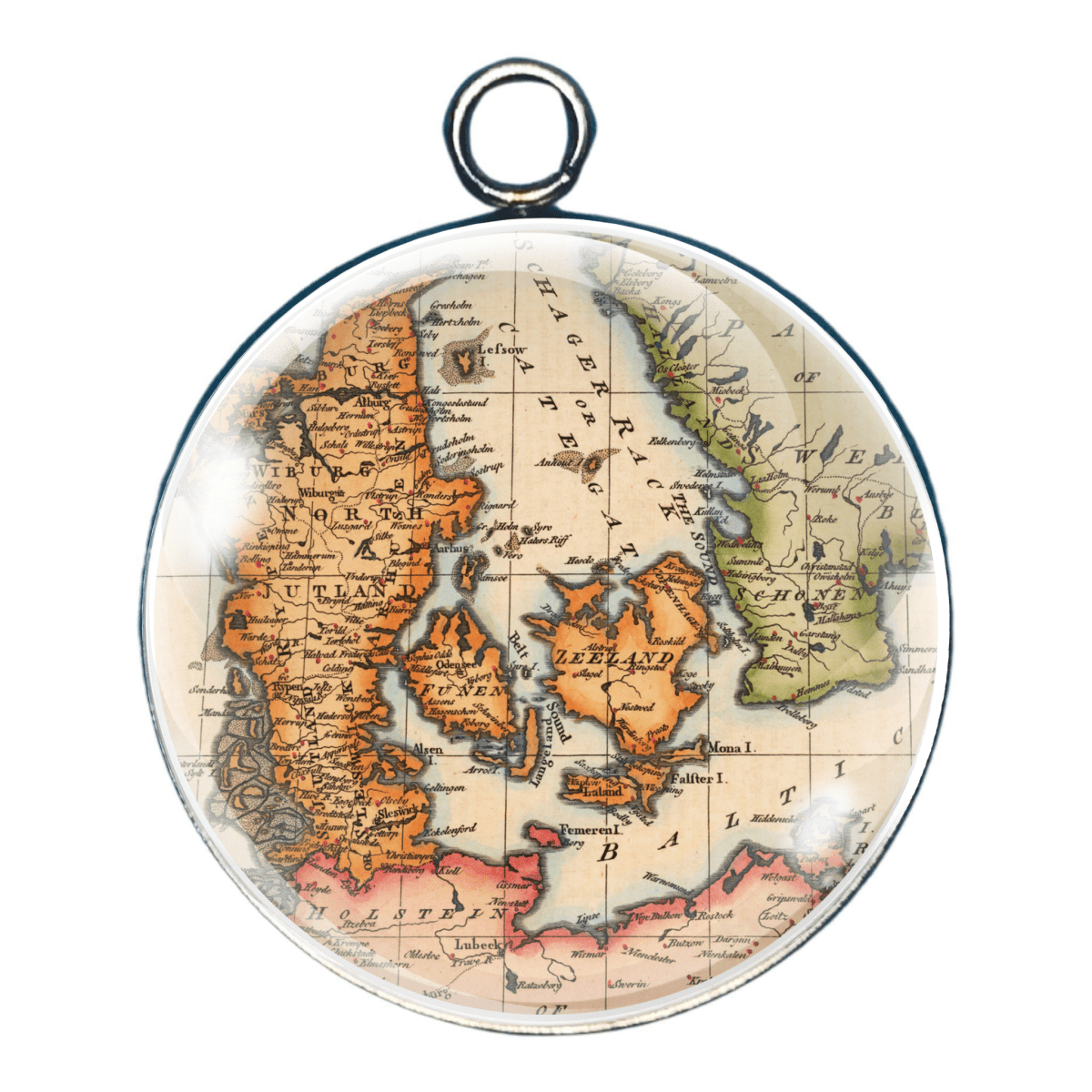 Vintage Map Charms