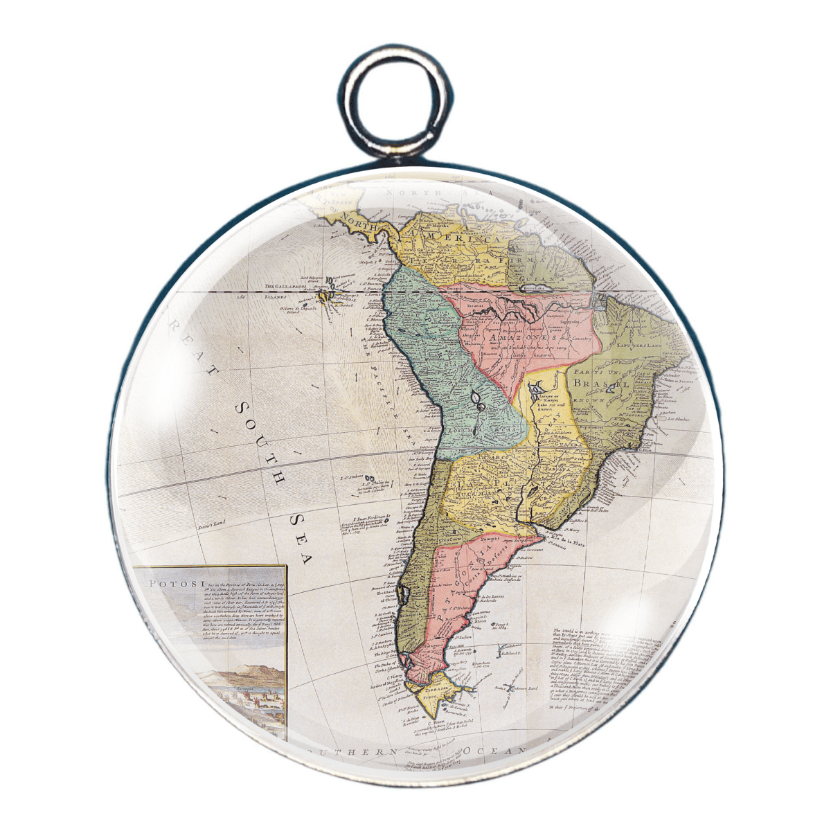 Vintage Map Charms