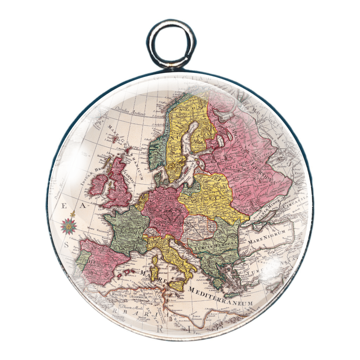 Vintage Map Charms