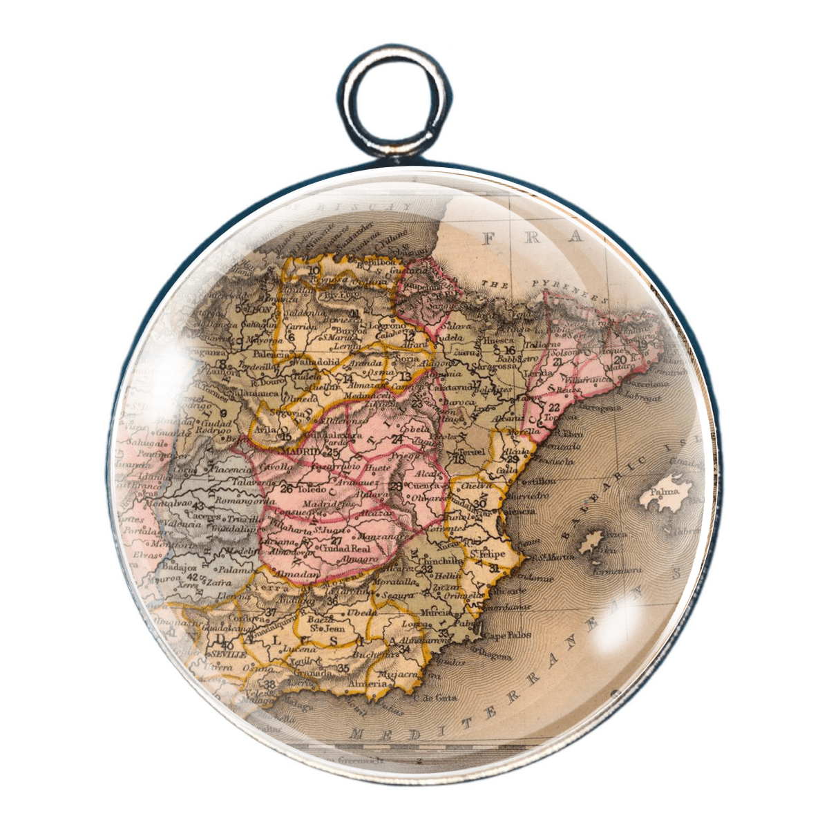 Vintage Map Charms