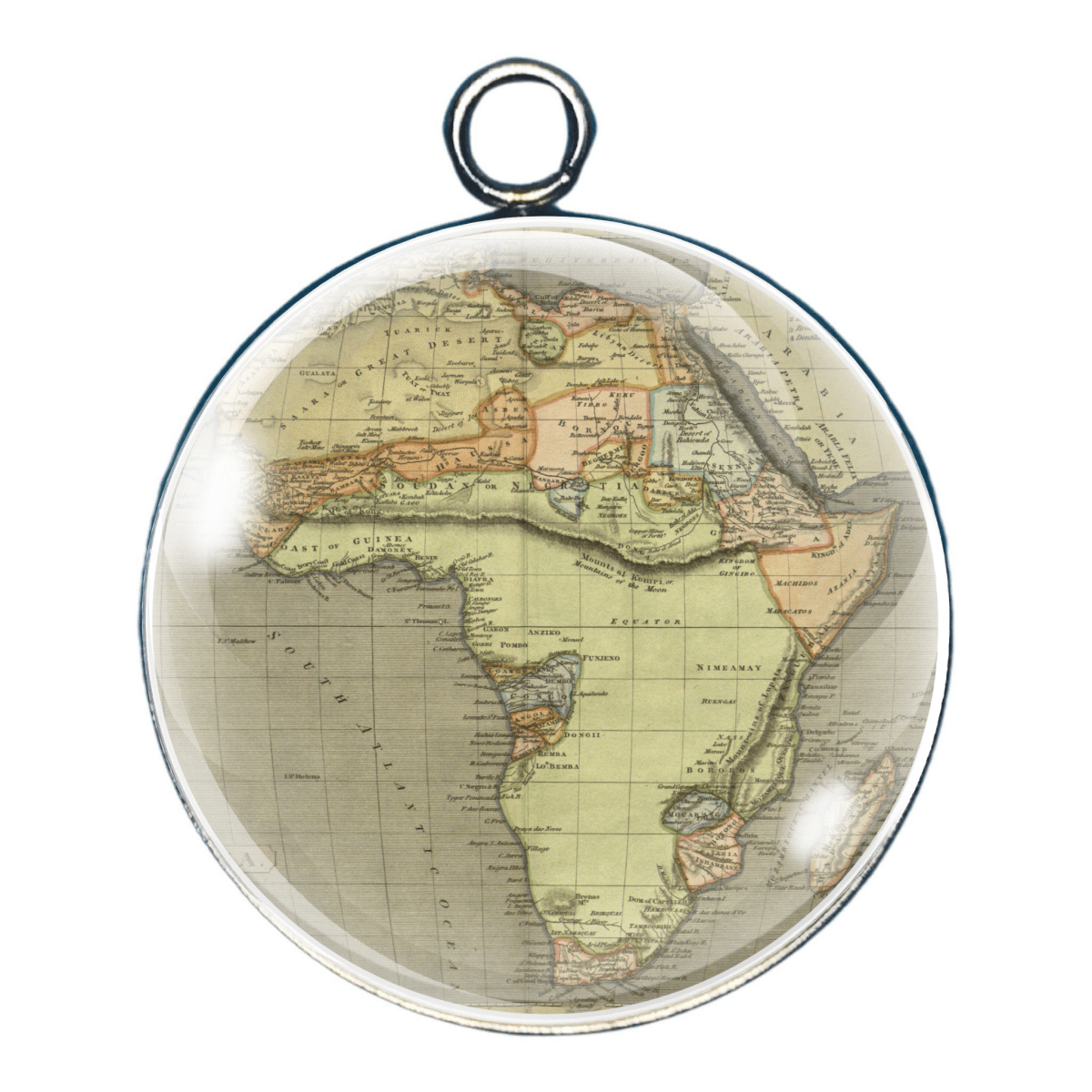 Vintage Map Charms