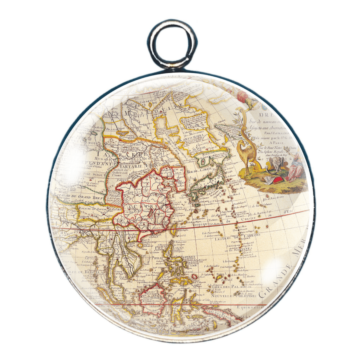 Vintage Map Charms