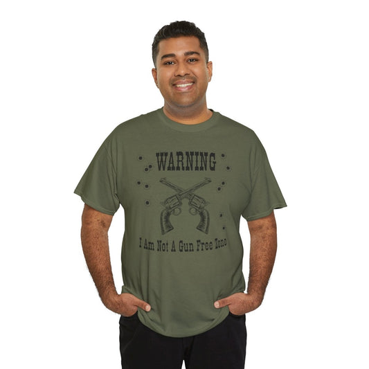 “Warning: I Am Not a Gun-Free Zone” – Unisex Heavy Cotton Tee