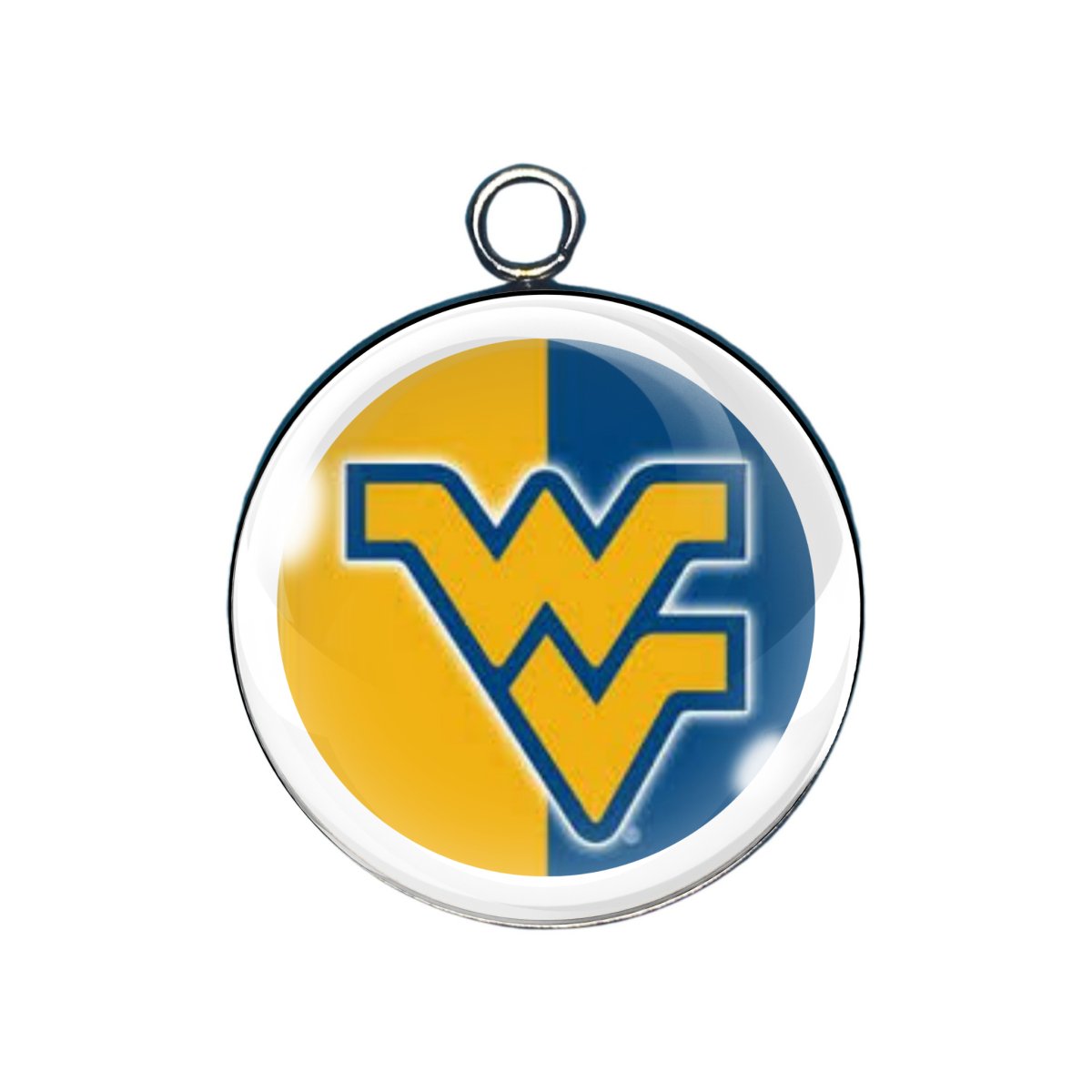 West Virgina Mountaineer Glass cabochon charm