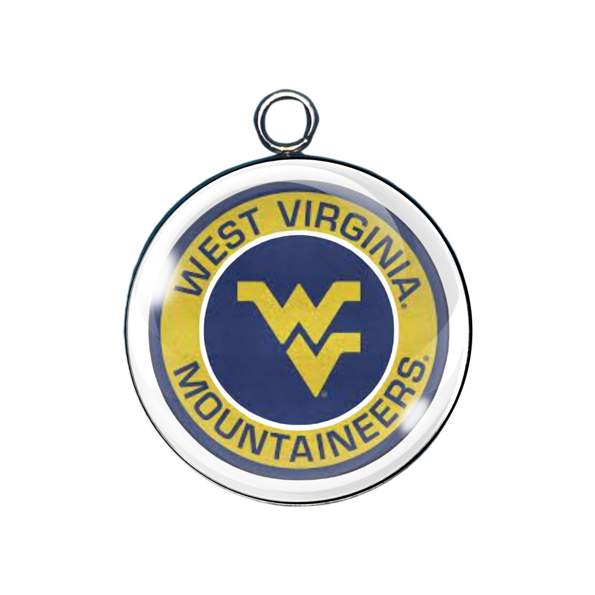 West Virgina Mountaineer Glass cabochon charm