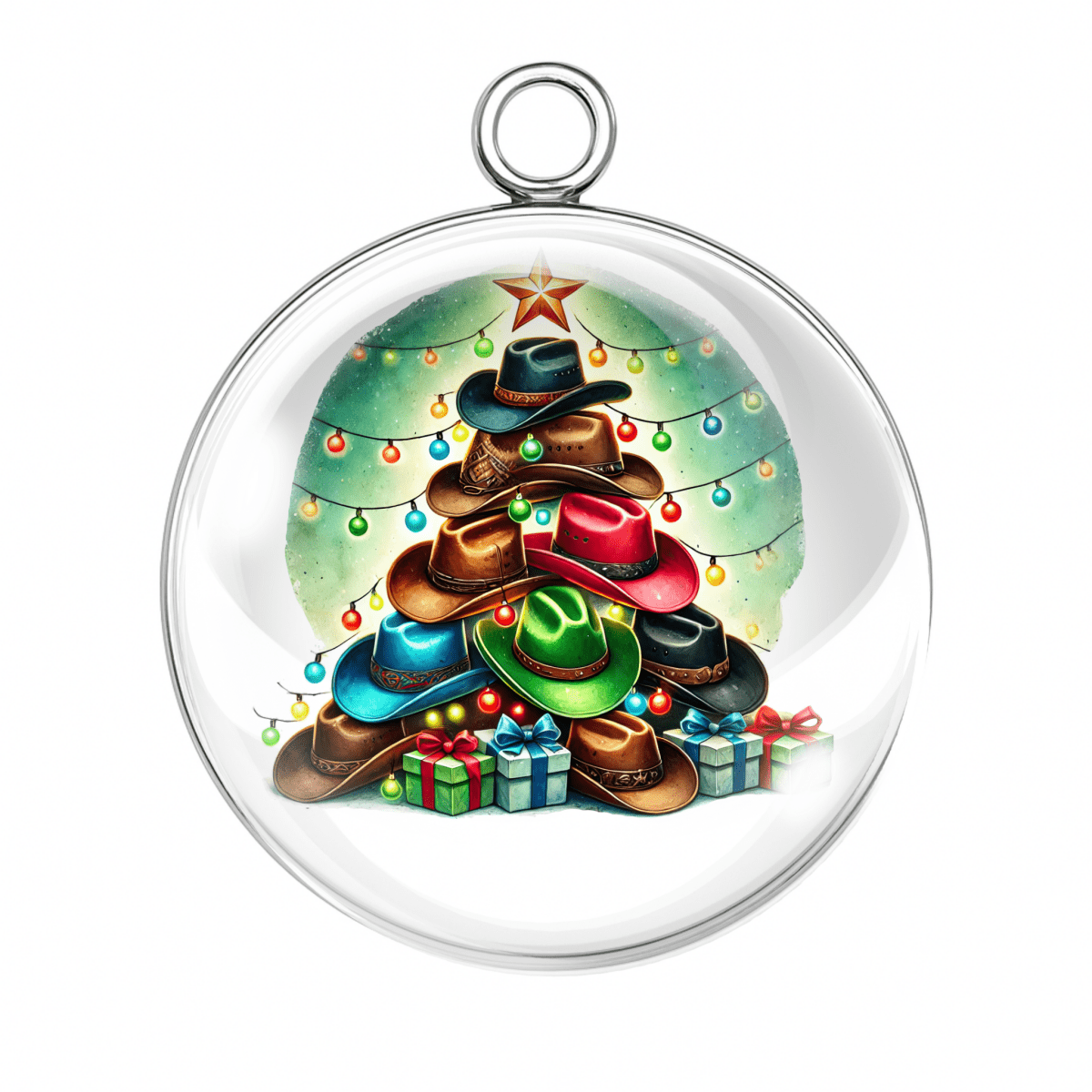 Boot and hat Christmas tree charm