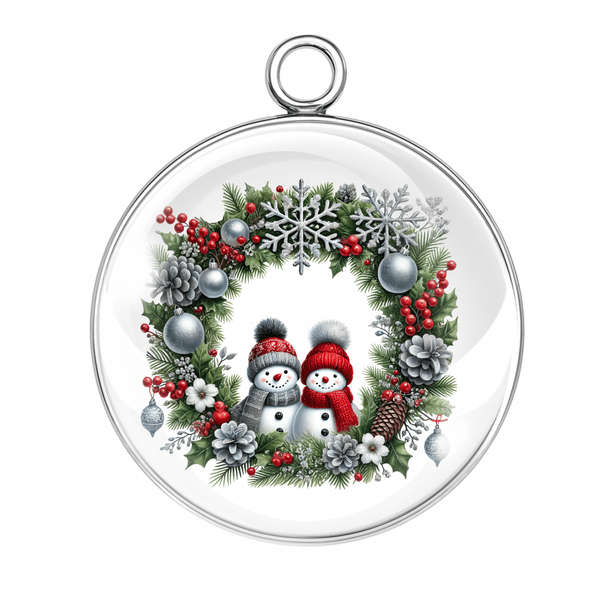 Snowmen wreath charm