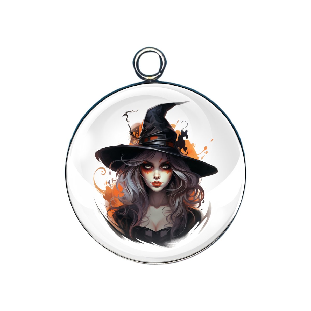 wicked witch glass cabochon charm