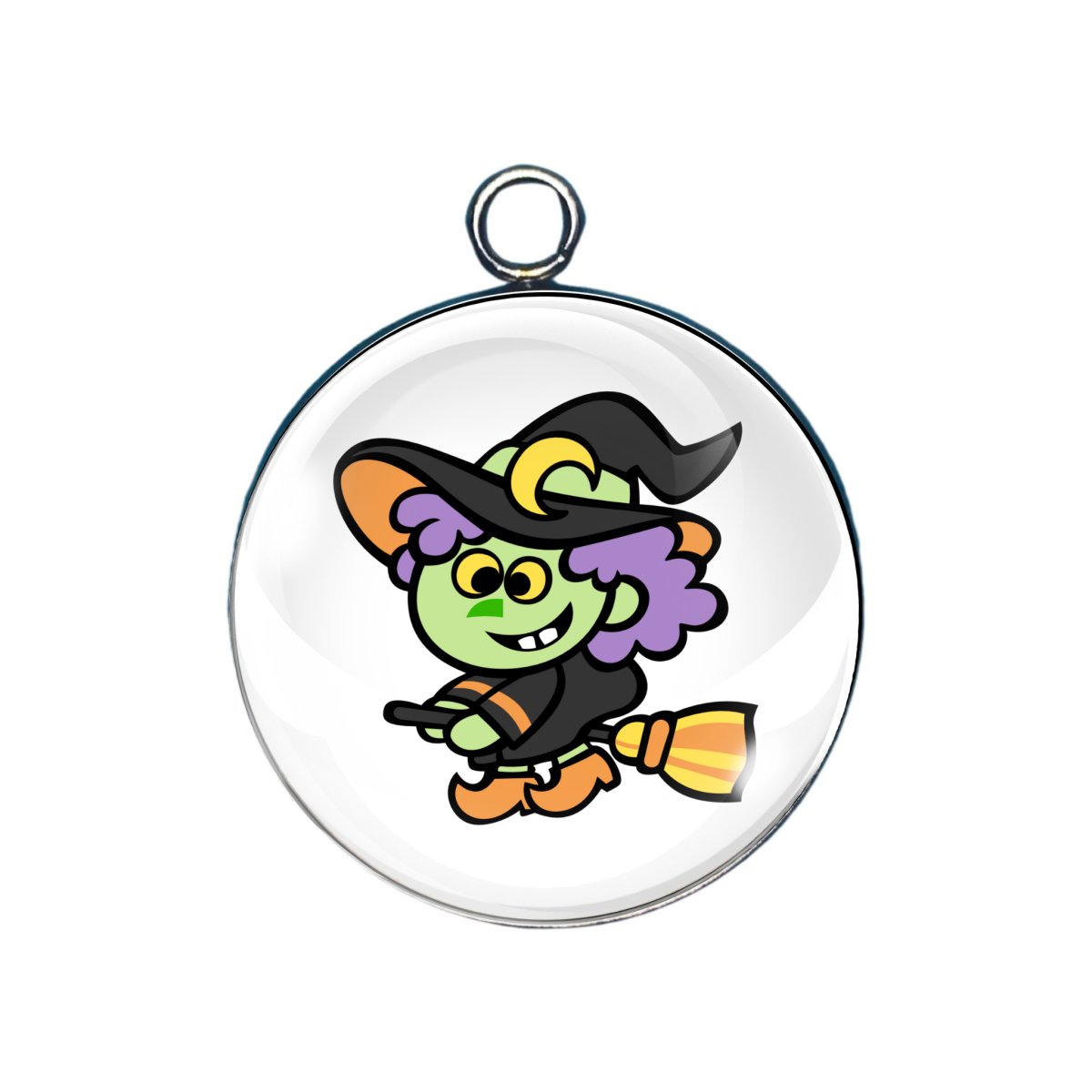 wicked witch glass cabochon charm