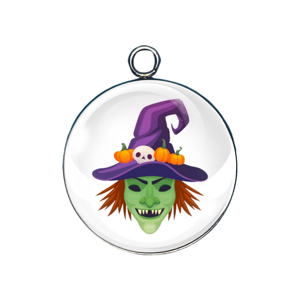 wicked witch glass cabochon charm