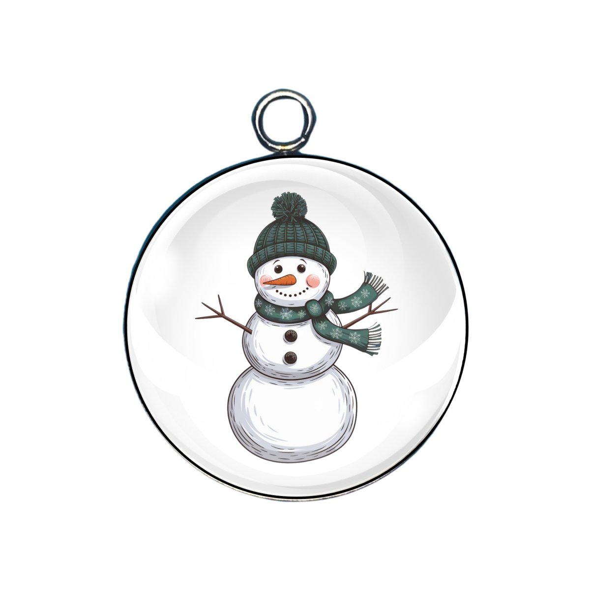 Winter Wonderland Glass Cabochon Charms